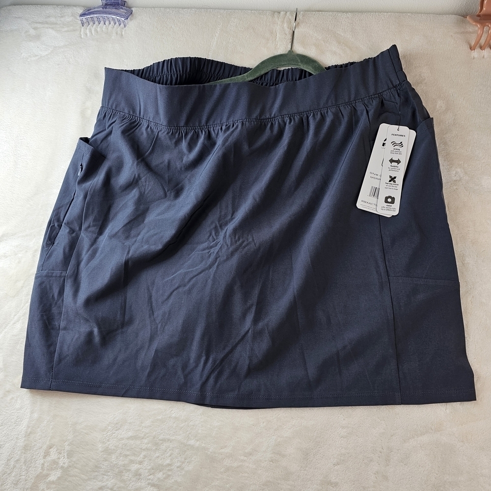 RBX Athletics Skort Plus Size Women’s 1X Navy Athletic biker cycling NEW NWT